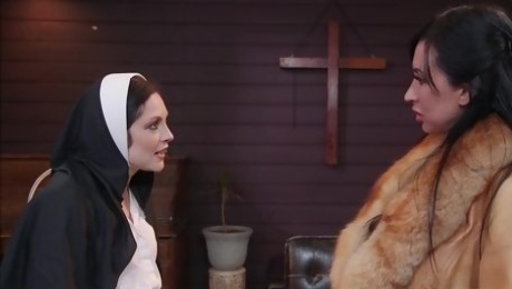 Step father fucks nun and her stepmom