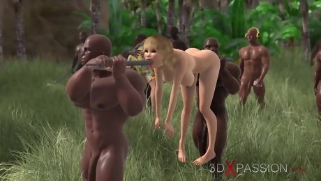 The last island of the savages. Tribal chiefblonde