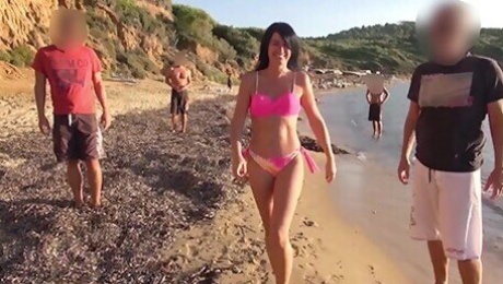 SPONTANEOUS FREE FUCK ON THE BEACH! Everyone can fuck! Free choice of hole!